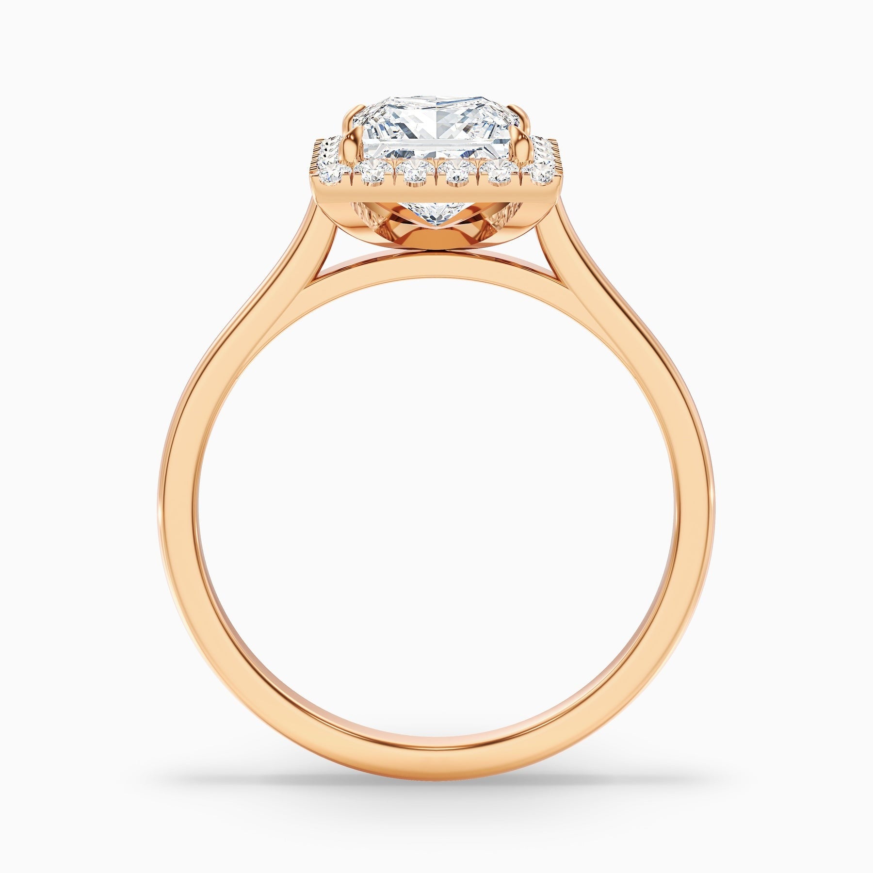 Belladore 1 Carat Princess Halo Pave Lab Grown Diamond Ring